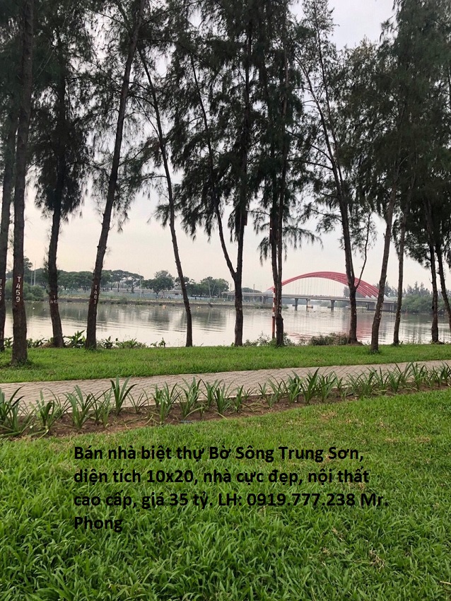nhà biệt thự bờ sông Trung Sơn - view cầu Ông Lớn
